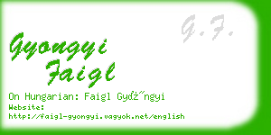 gyongyi faigl business card